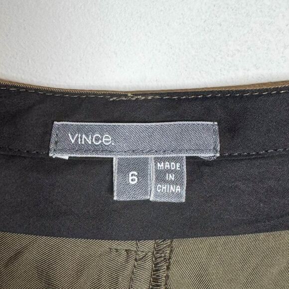 VINCE ankle length pants army olive green cuffed tapered - Picture 5 of 8